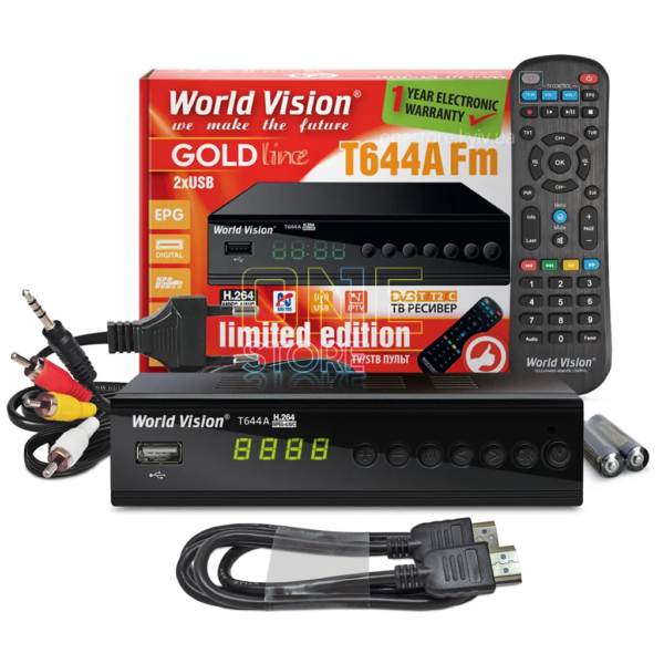 Комплект для ТВ world vision t644a fm + hdmi кабель